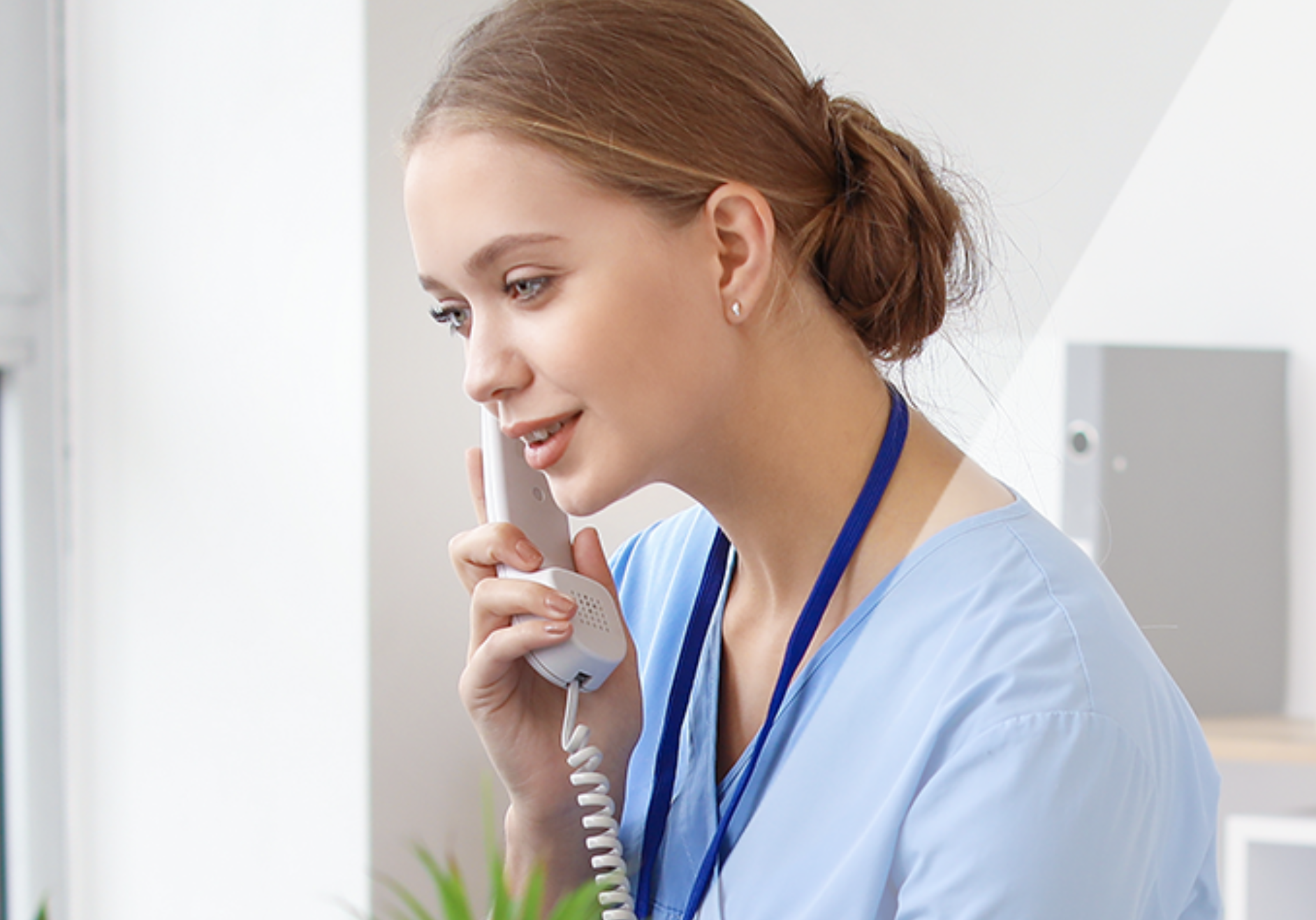 medical assistant on the phone